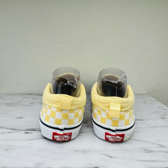 Vans Classic Yellow Checkered Slip On Shoes Missy Size 6 - Picture 5 of 10